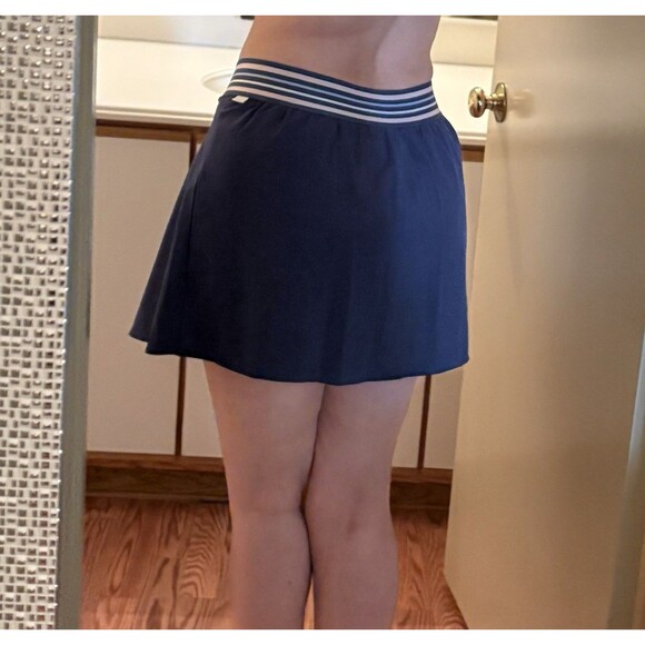 Calme Johnny Was Tennis Skirt Skort Women Large Blue Pleated Built In Shorts - Picture 9 of 14
